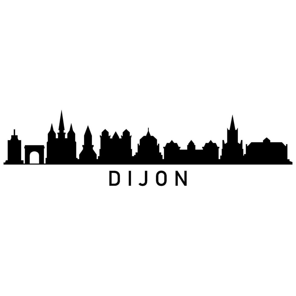 Dijon skyline on white background vector
