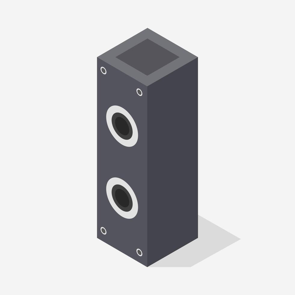 Illustrated isometric woofer vector
