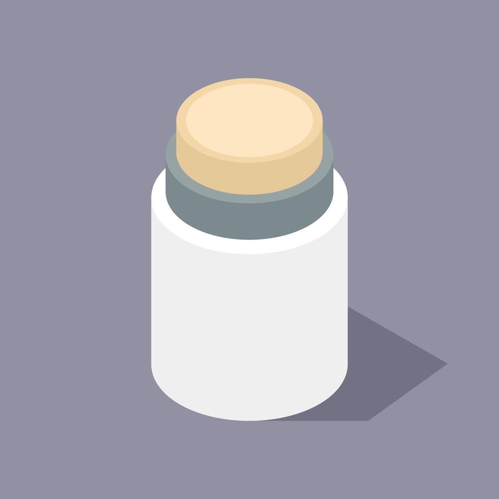 Salt jar isometric illustrated vector