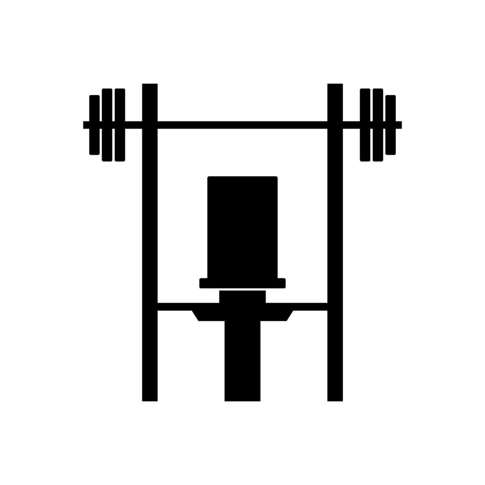 Bench press illustrated on white background vector