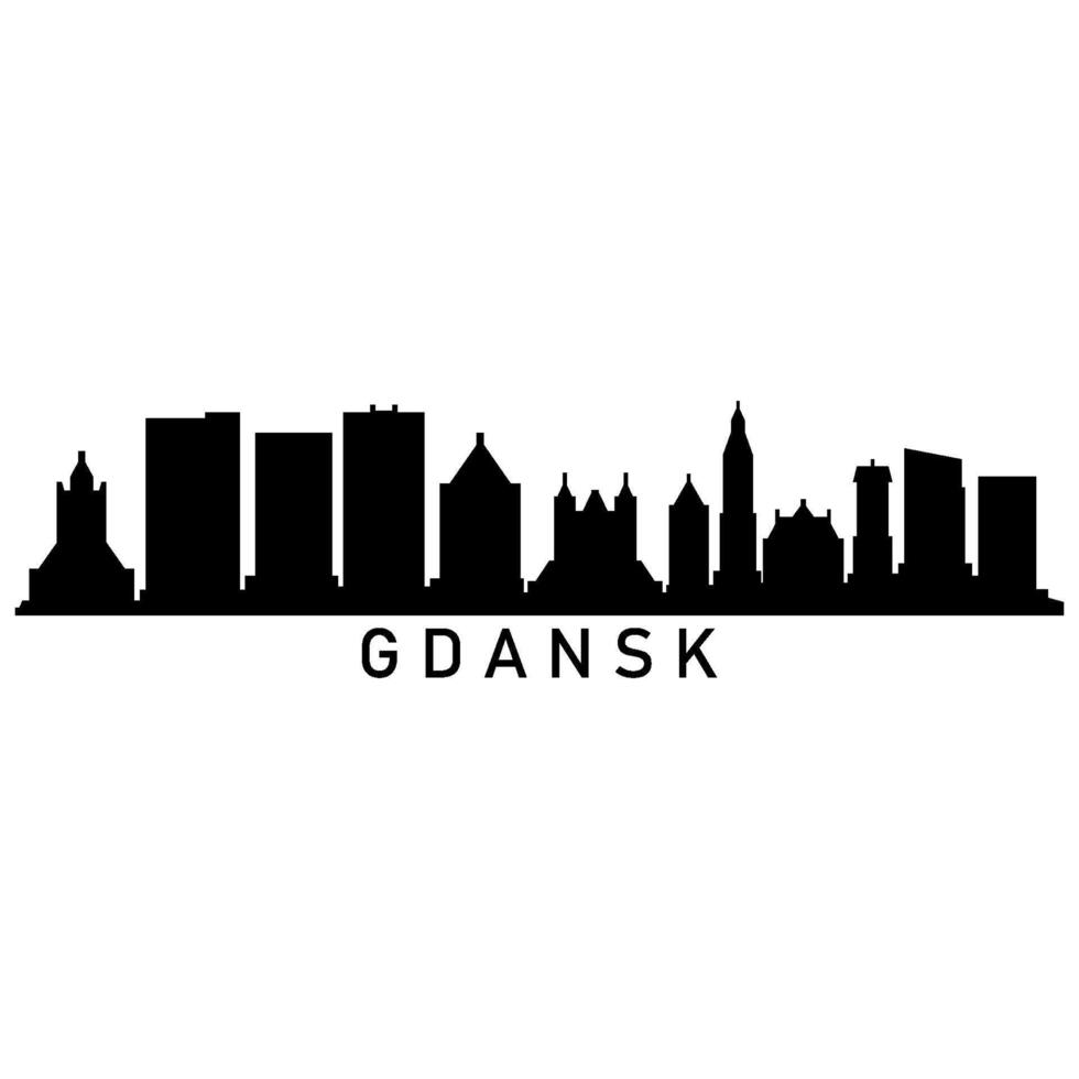 Gdansk skyline illustrated vector