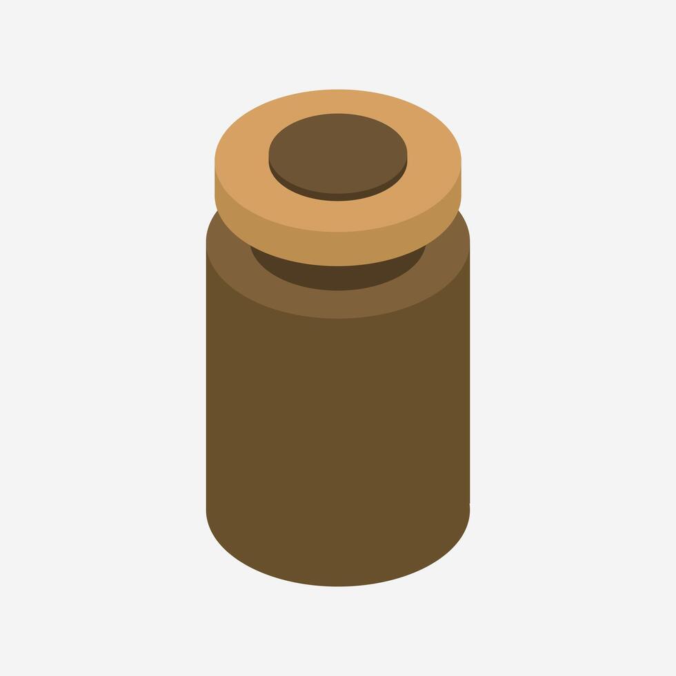 Illustrated isometric chocolate paste vector