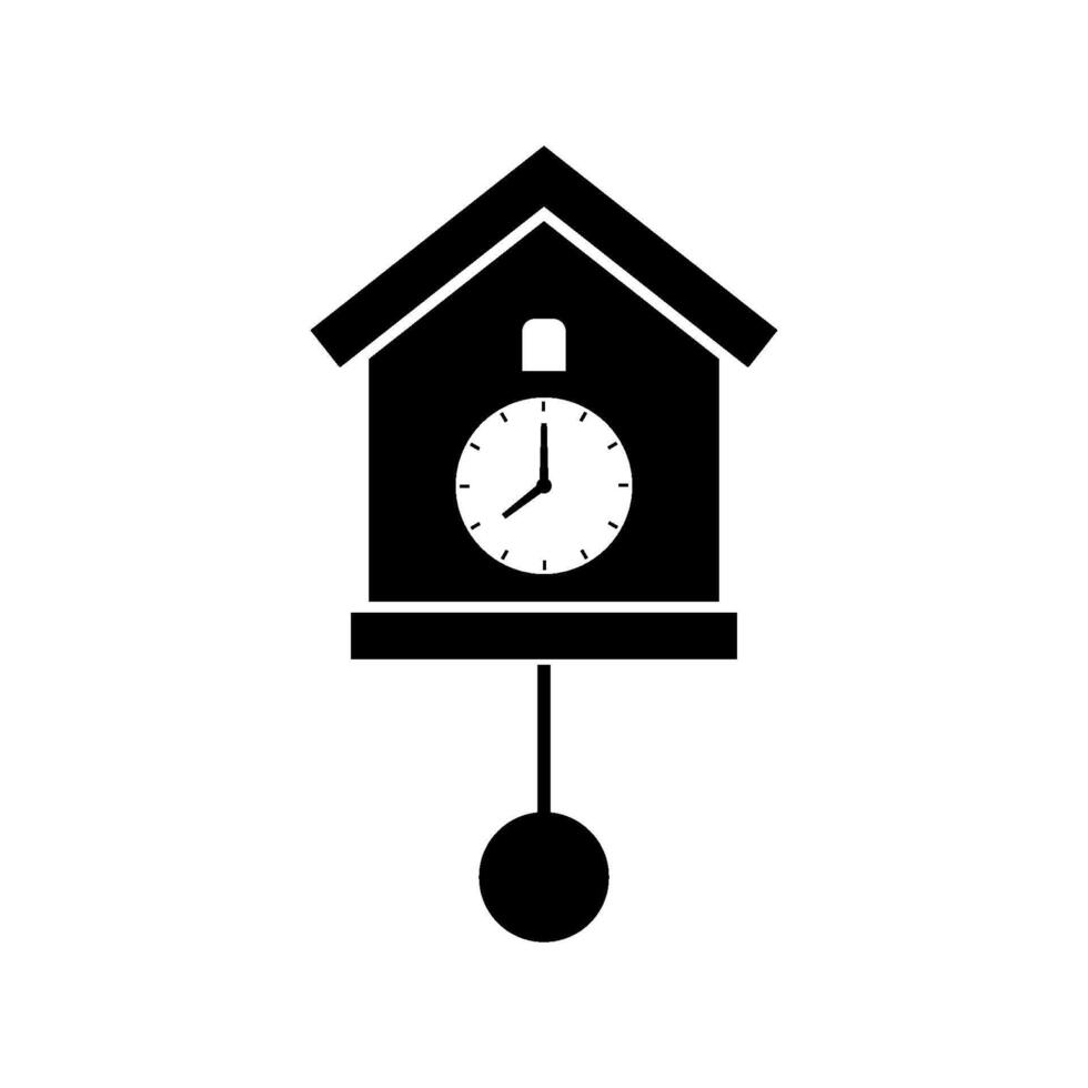 Cuckoo clock illustrated on white background vector