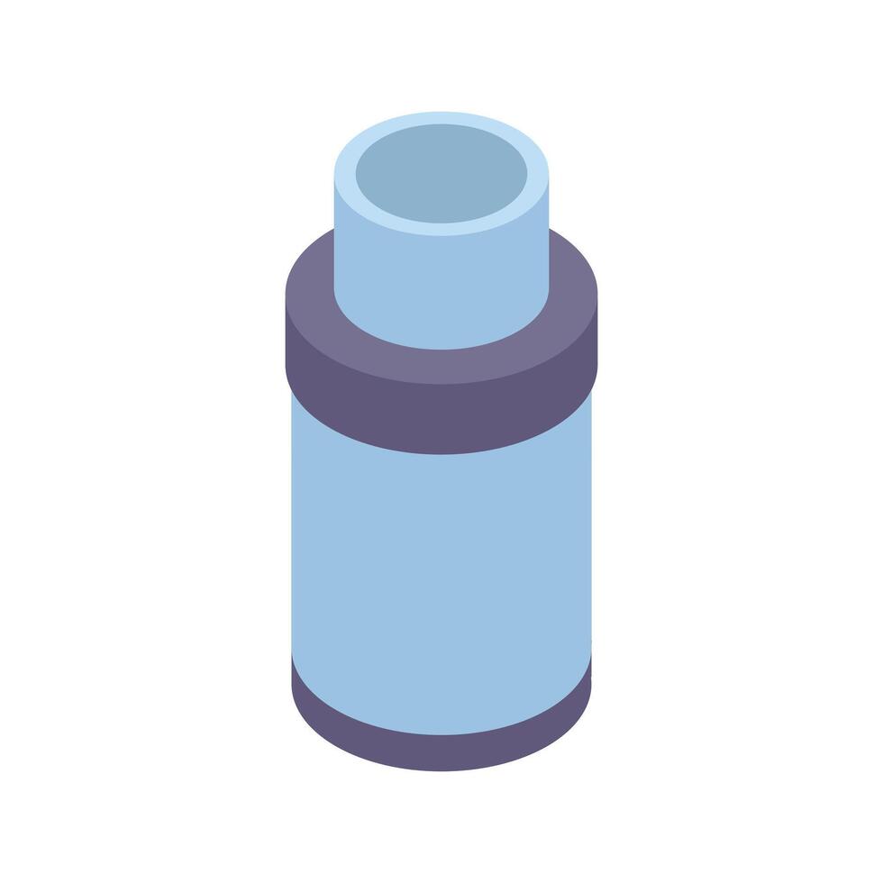 Illustrated isometric pill jar vector