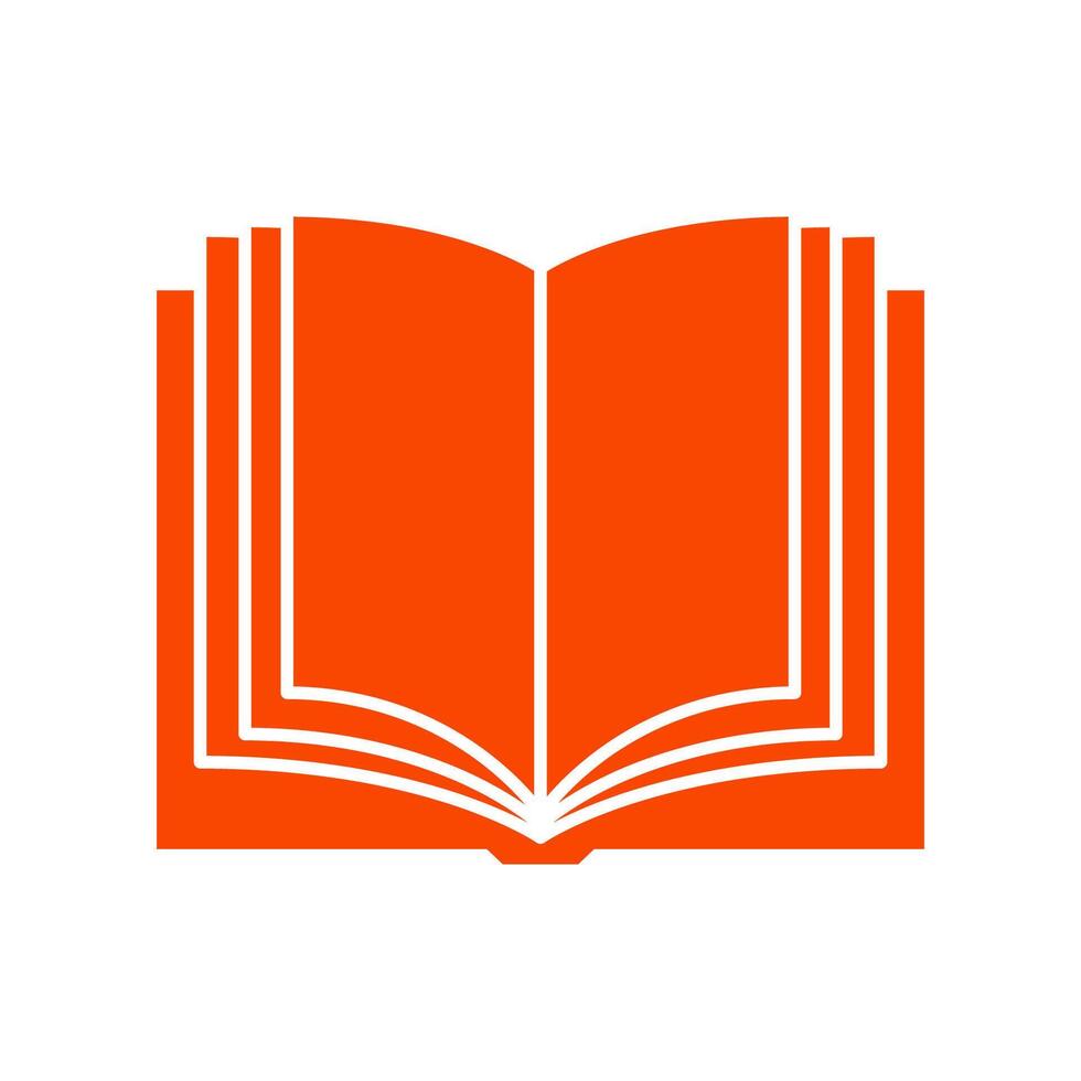 Open book illustrated on white background vector