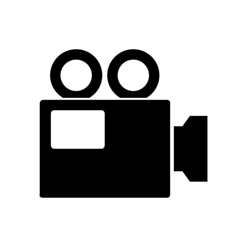 Video camera illustrated on white background vector