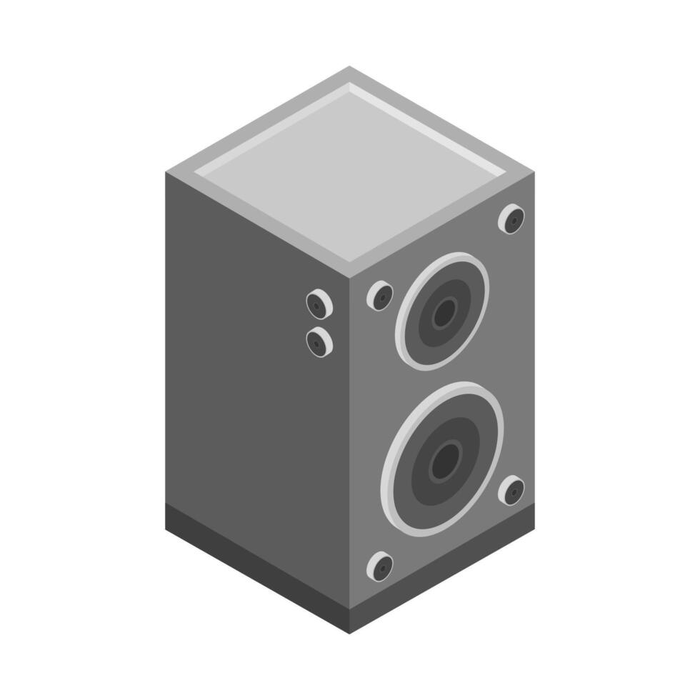 Illustrated isometric woofer vector