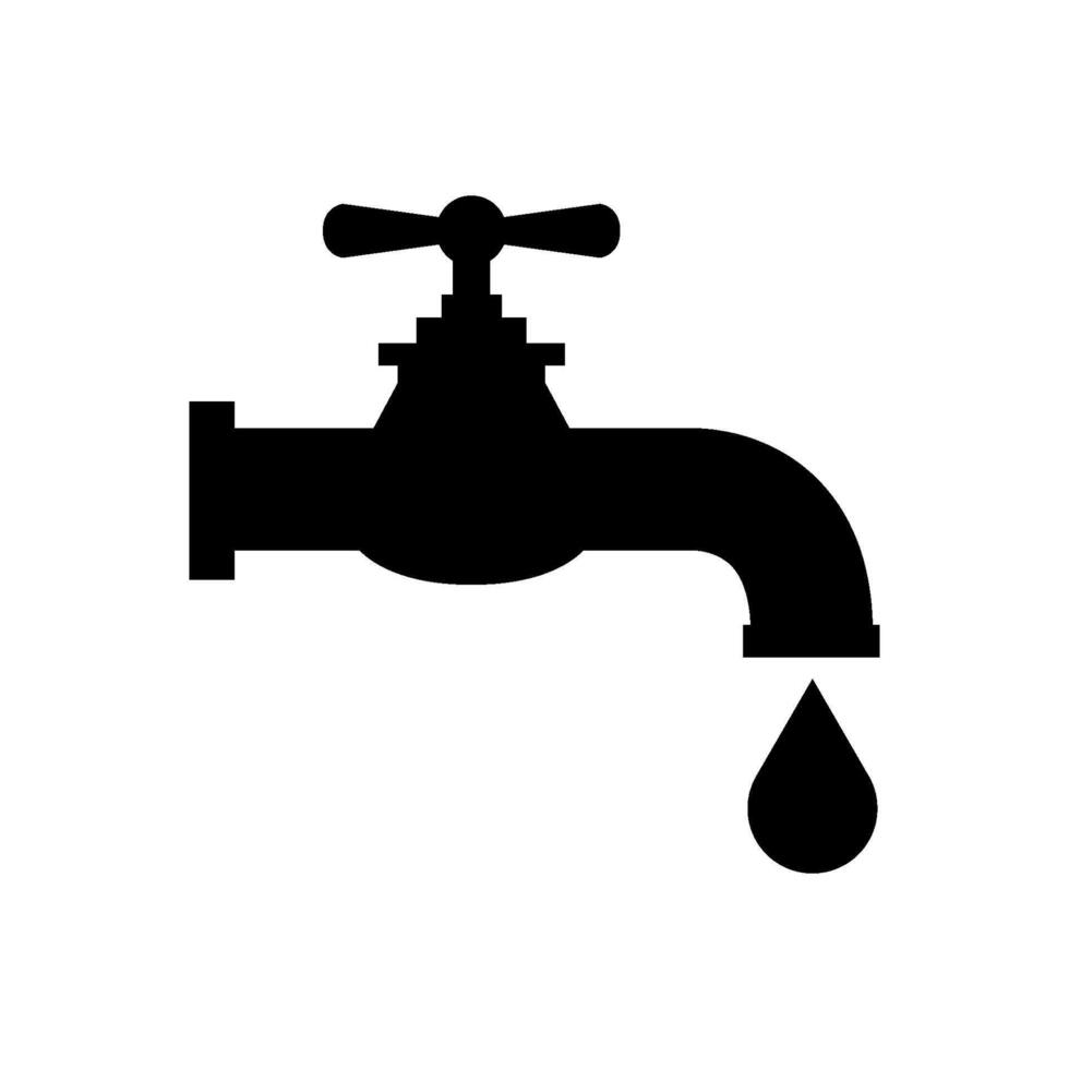 Faucet illustrated on white background vector