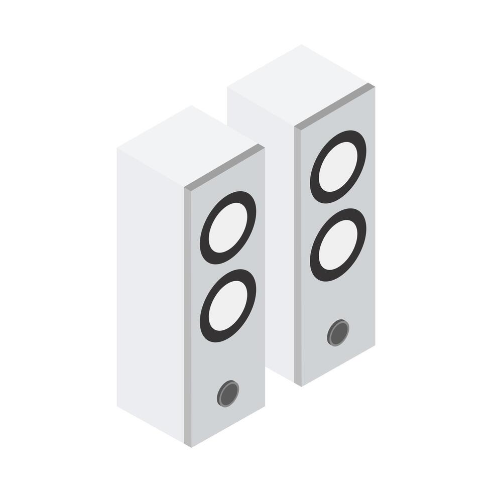 Illustrated isometric woofer vector