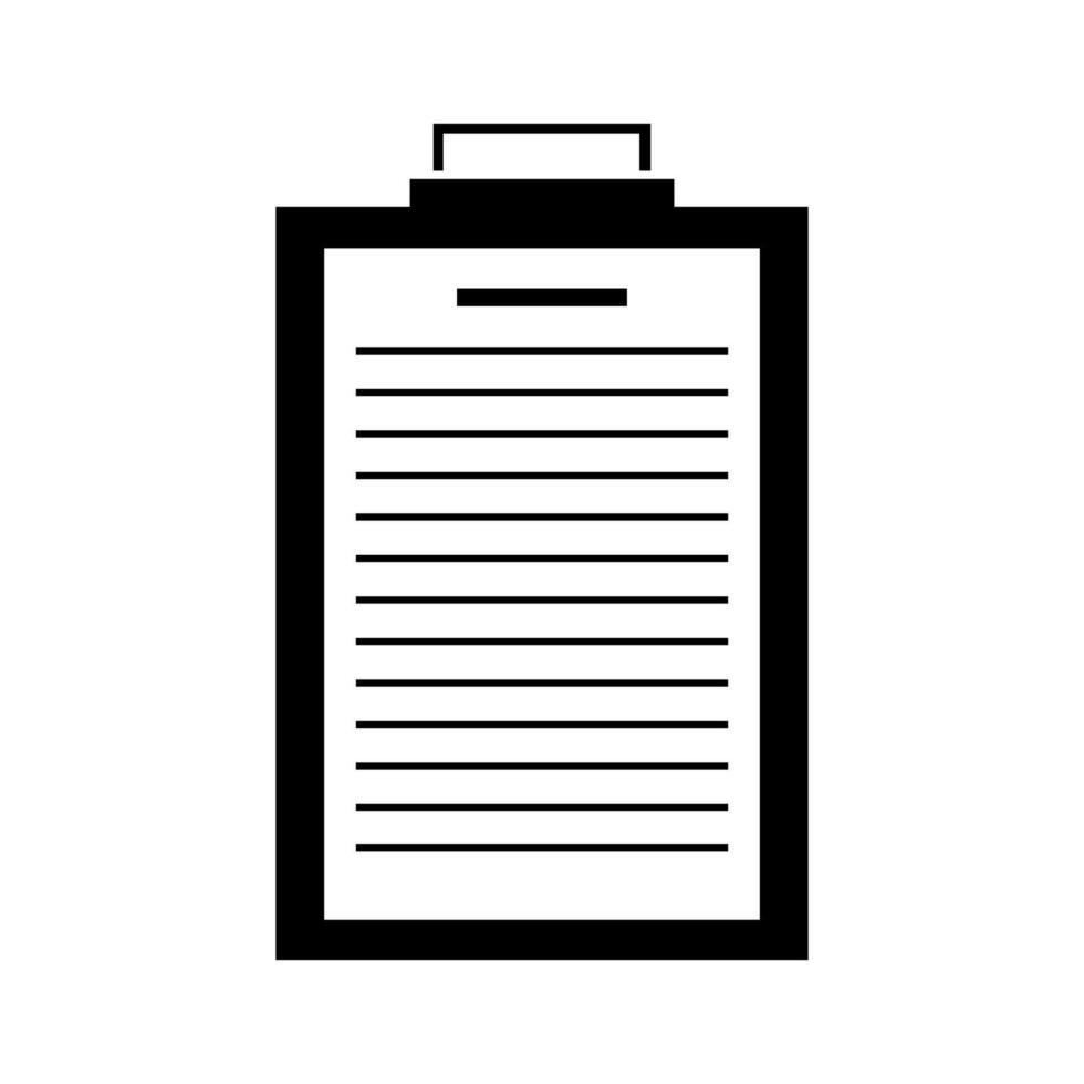 Illustrated clipboard on white background vector