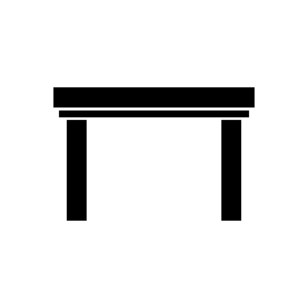 Table illustrated on white background vector