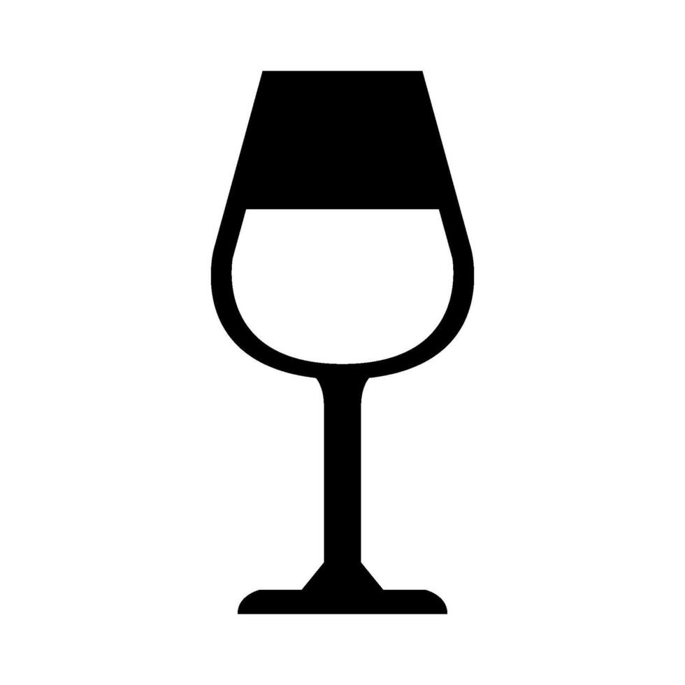 Wine glass illustrated on white background vector