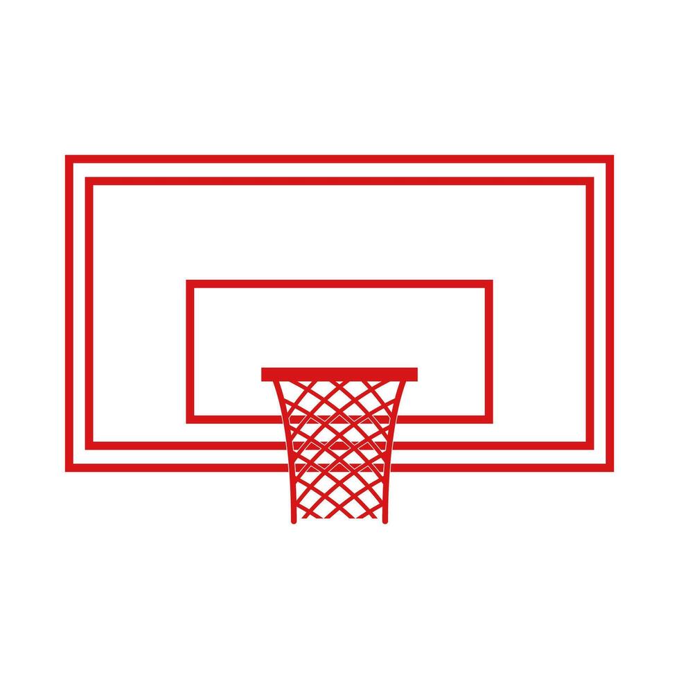 Basketball hoop illustrated on white background vector