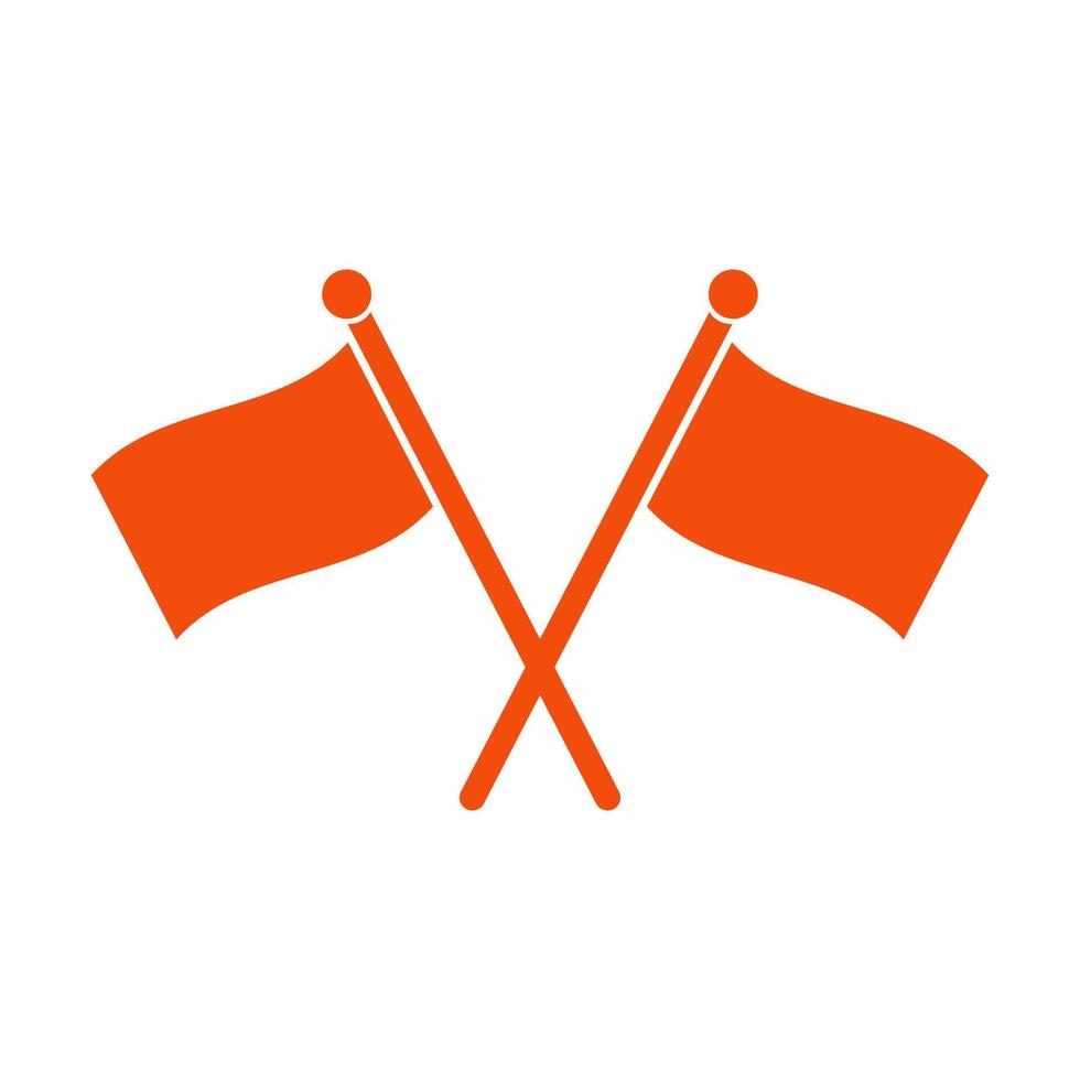 Crossed color guard illustrated on white background vector