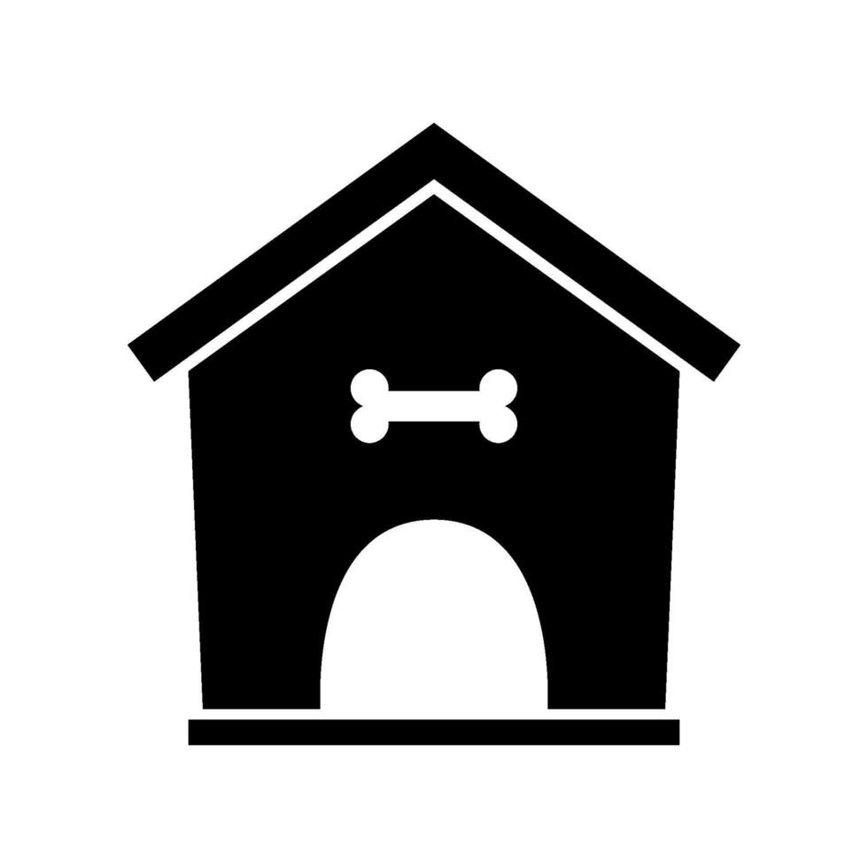 Dog house illustrated on white background vector