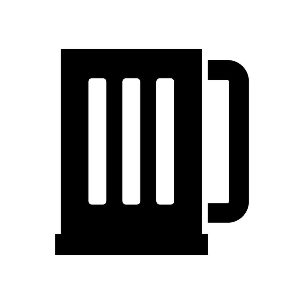 Beer mug illustrated on white background vector