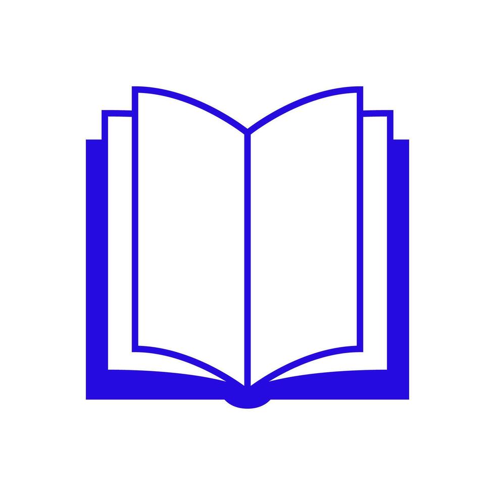Open book illustrated on white background vector
