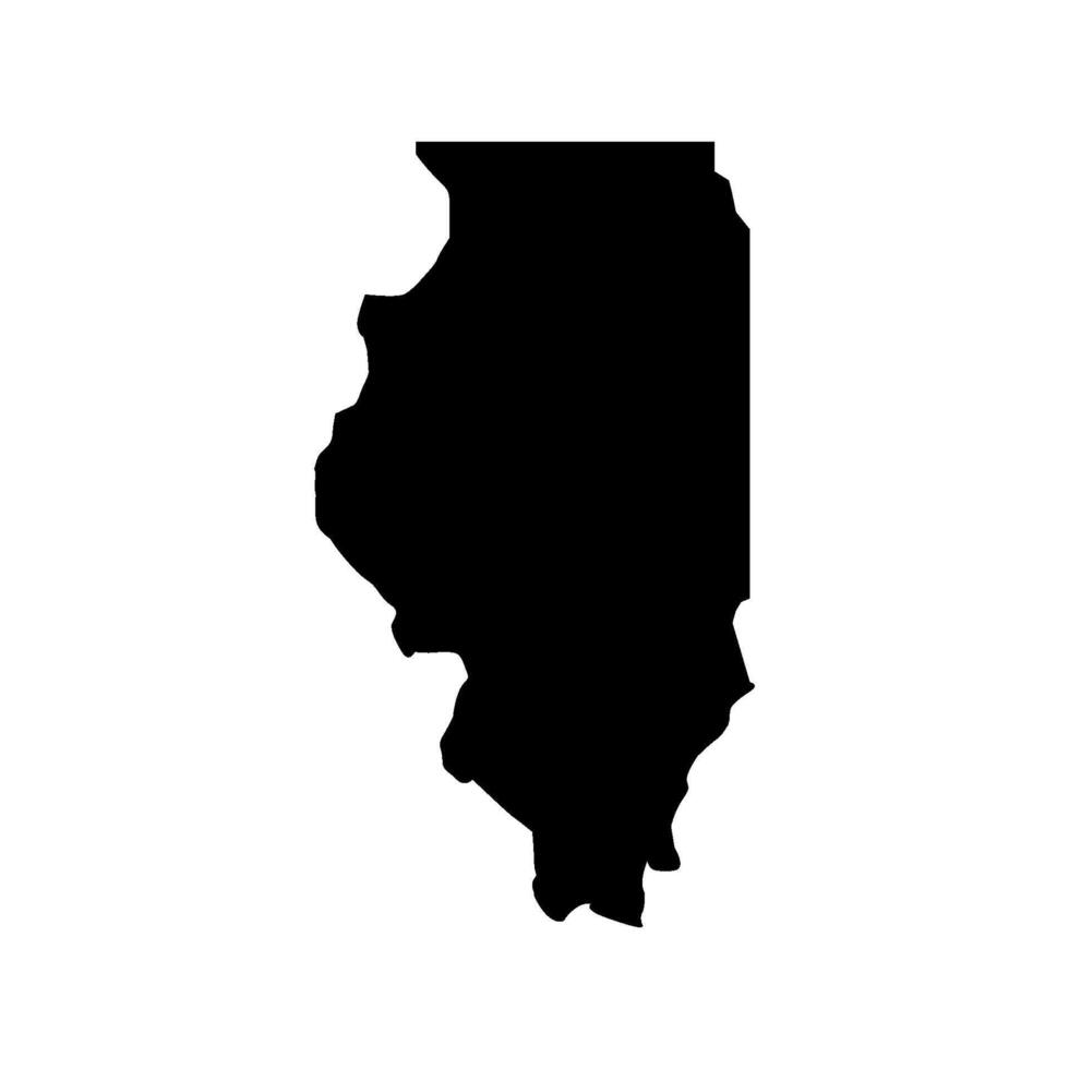 Illinois map illustrated on white background vector