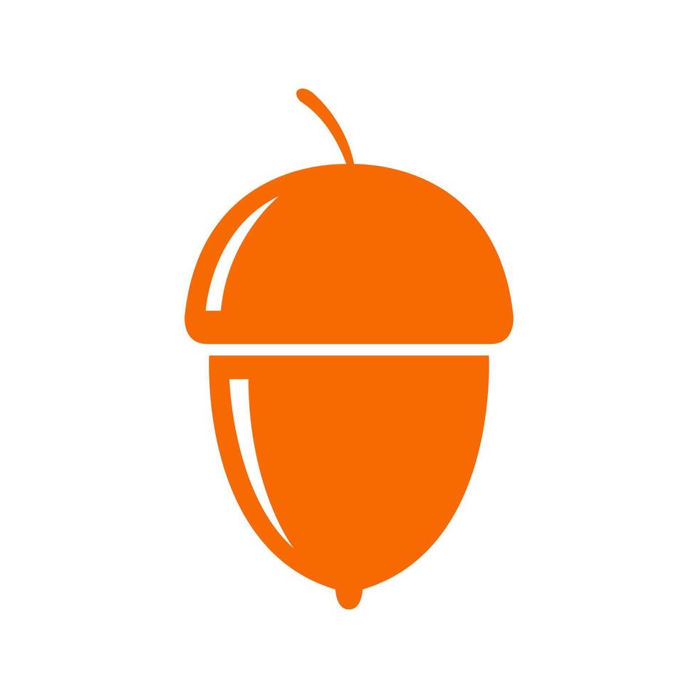 Acorn illustrated on white background vector