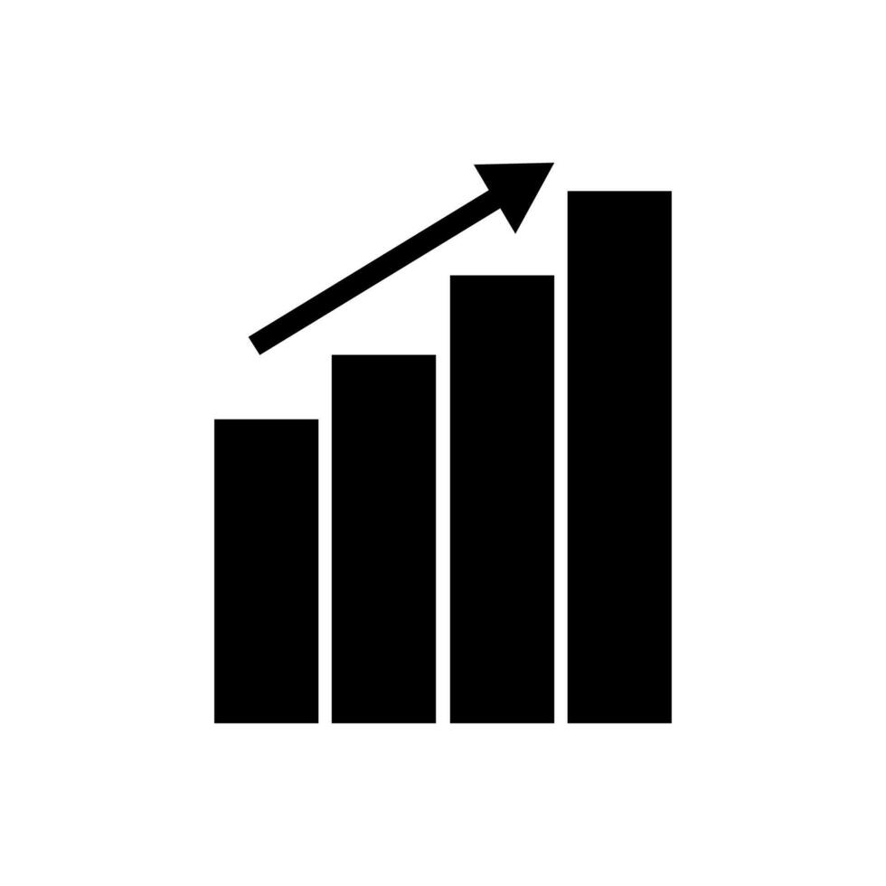 Grow graph illustrated on white background vector