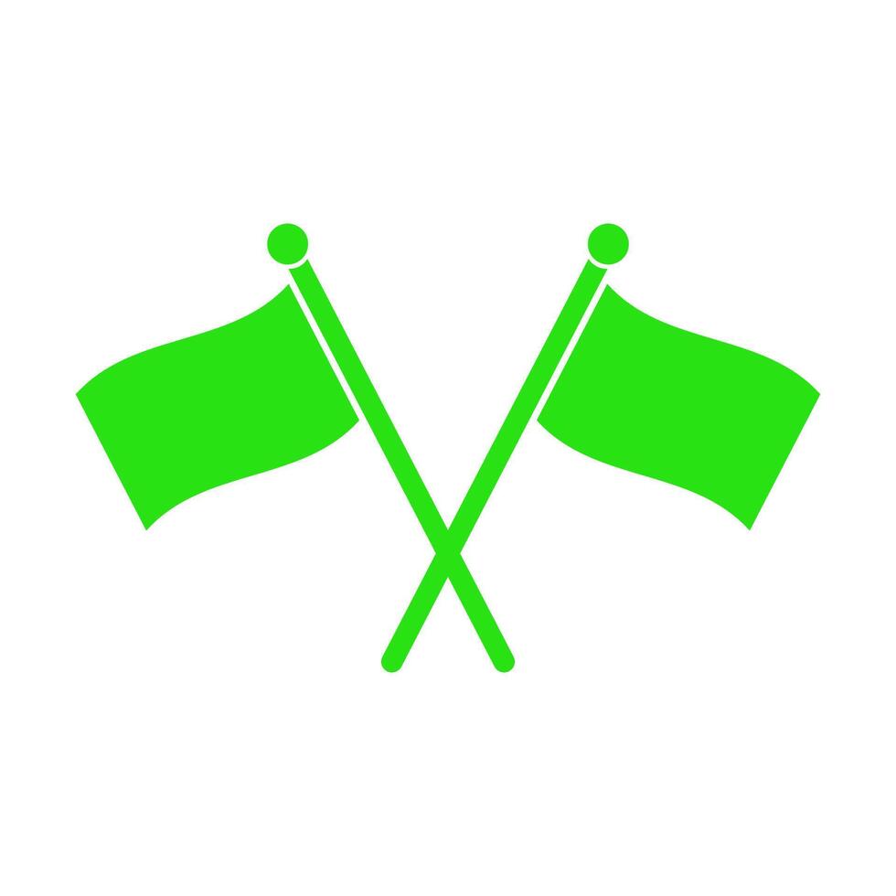 Crossed color guard illustrated on white background vector
