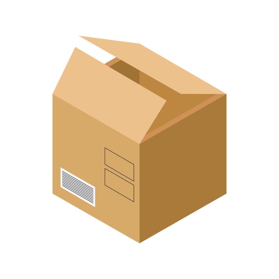 icono de caja en el fondo vector