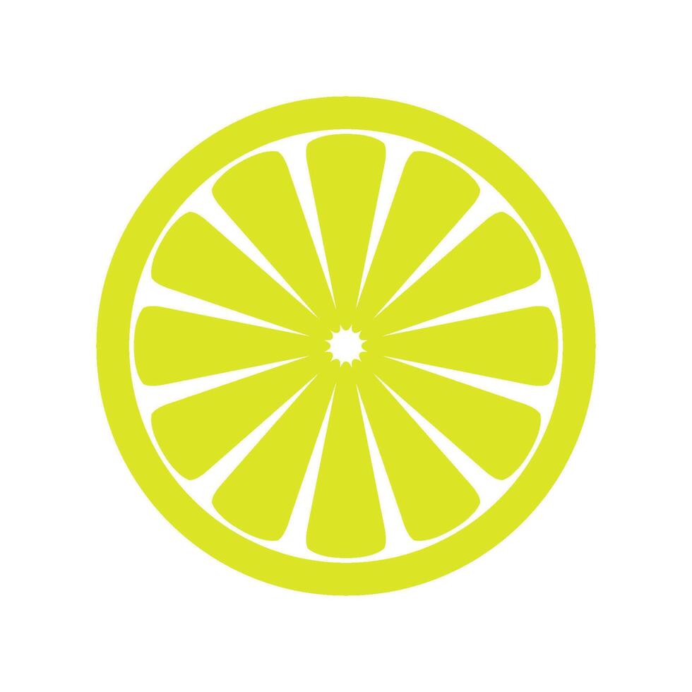 Lemon slice illustrated on white background vector