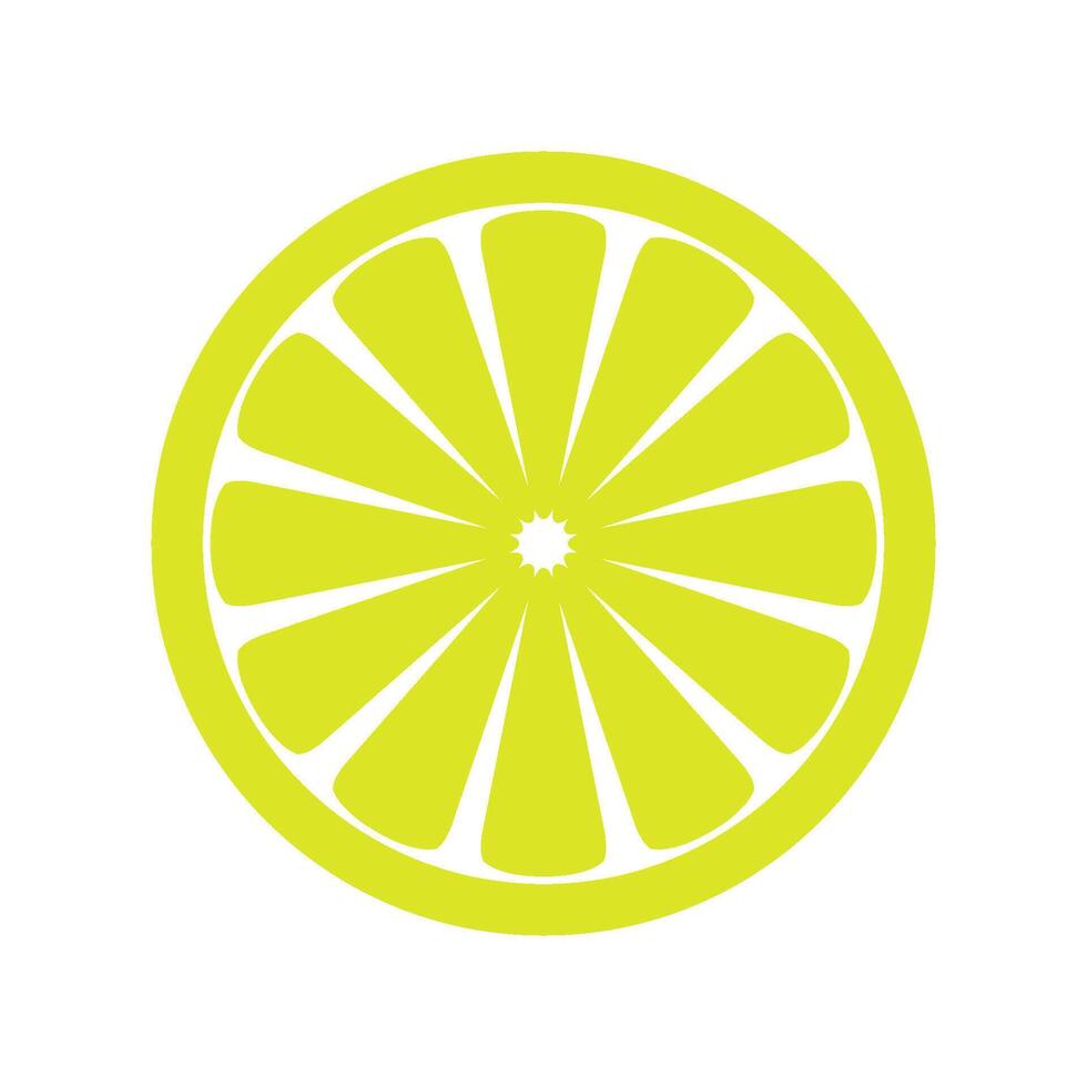 Lemon slice illustrated on white background vector