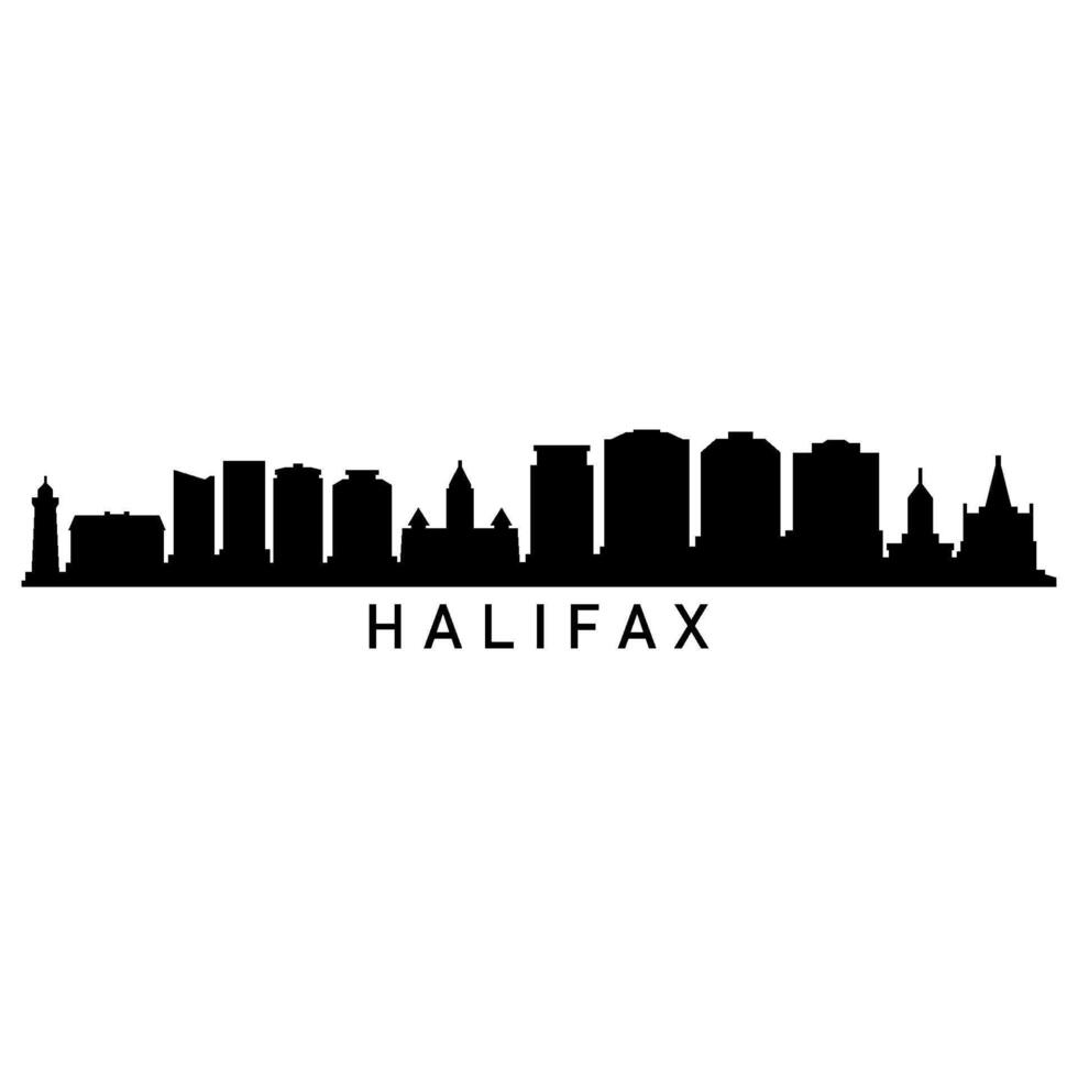 Halifax skyline on white background vector