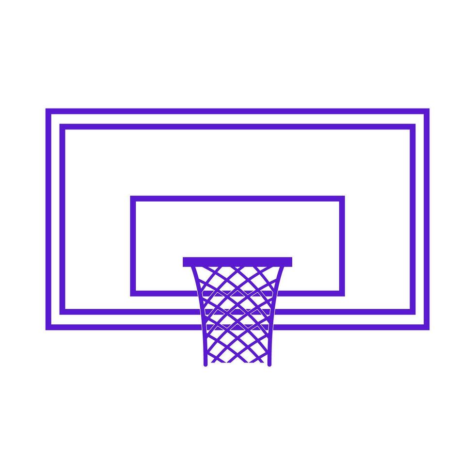 baloncesto aro ilustrado en blanco antecedentes vector