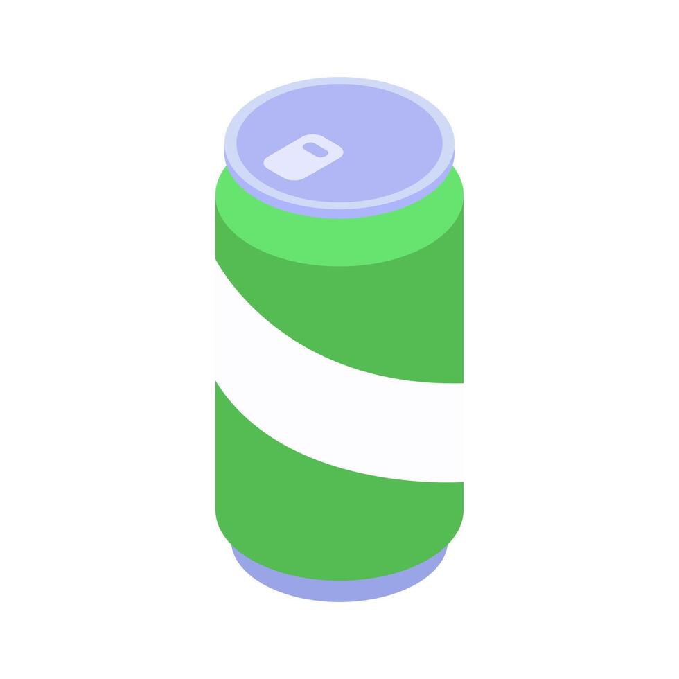 Isometric can on a background vector