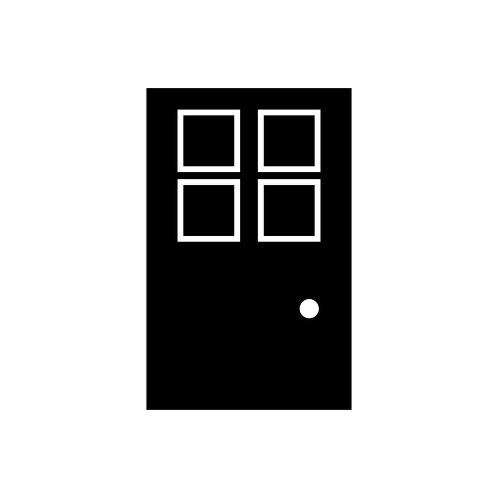 Door illustrated on white background vector