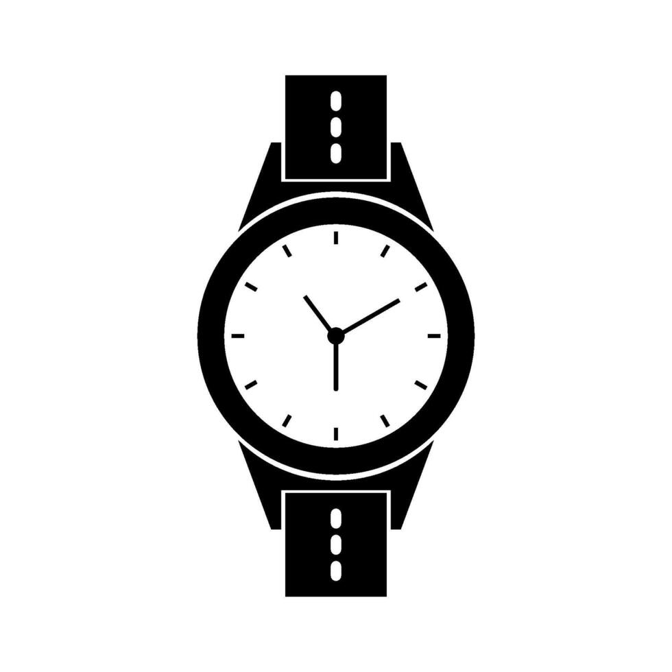 reloj de pulsera ilustrado en blanco antecedentes vector