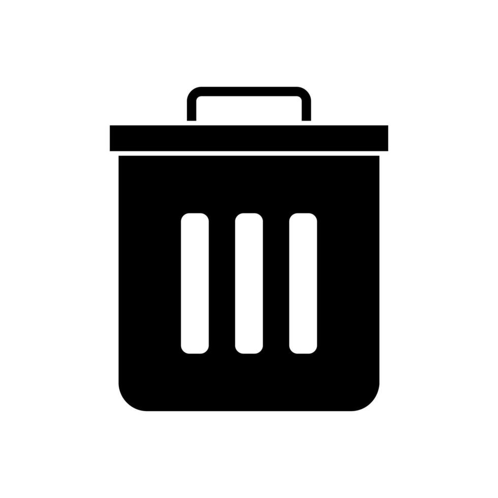 Trash bin illustrated on white background vector