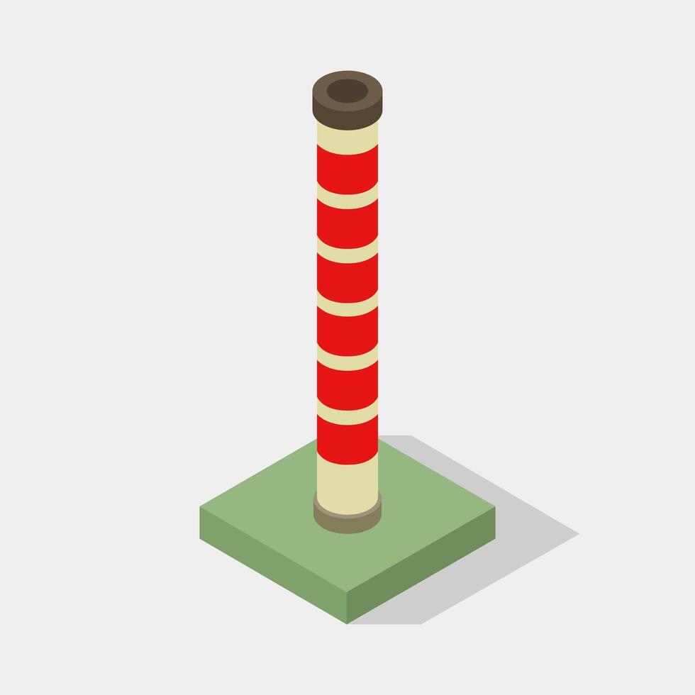 Chimenea industria isométrica ilustrador vector