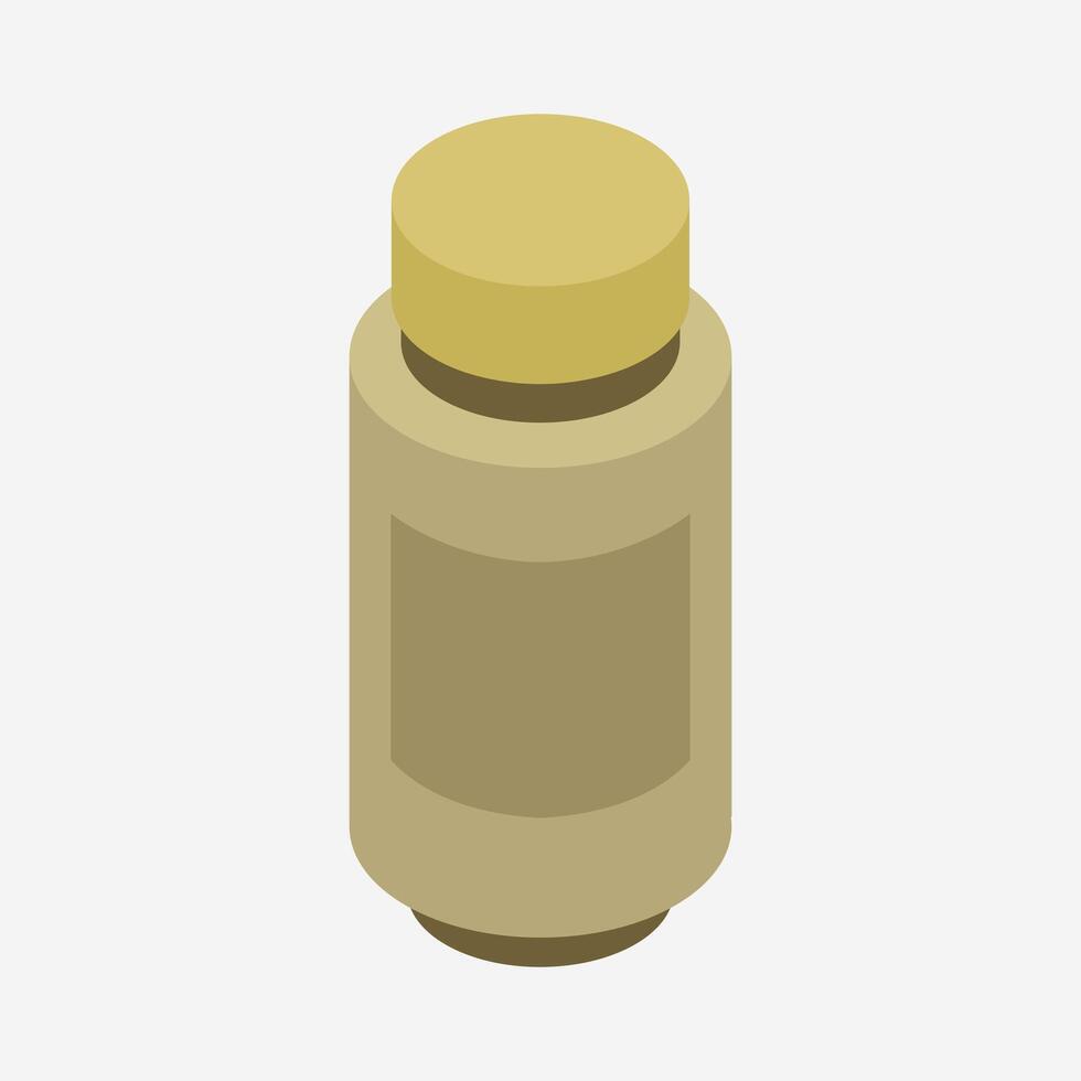 Illustrated isometric pepper jar vector