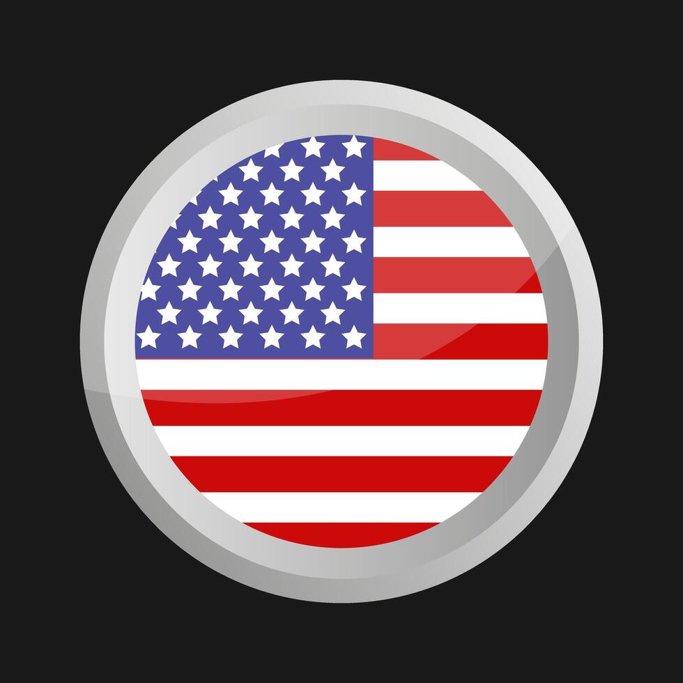 Illustrated United States flag vector