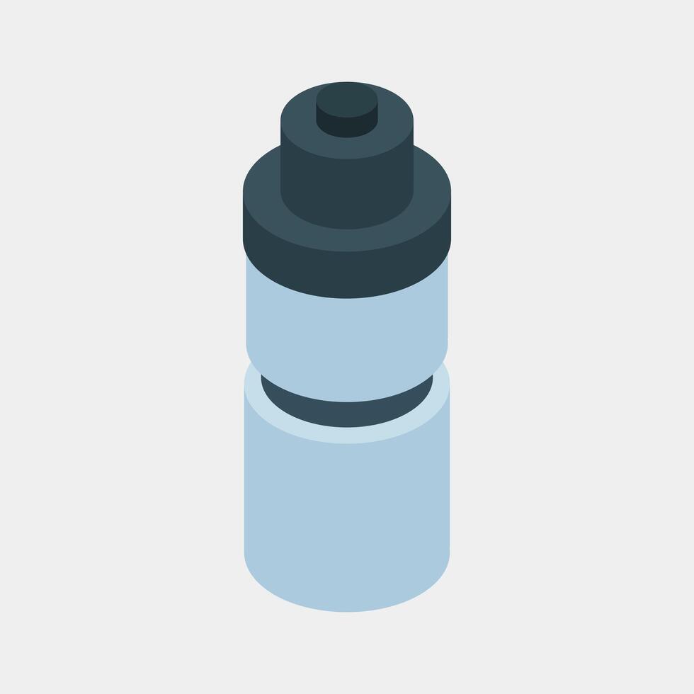 Illustrated isometric bike bottle vector
