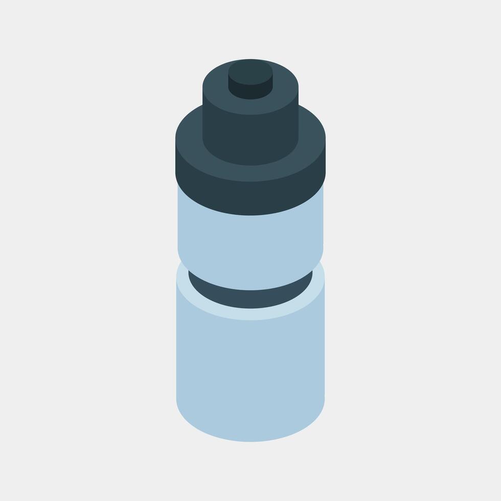 Illustrated isometric bike bottle vector