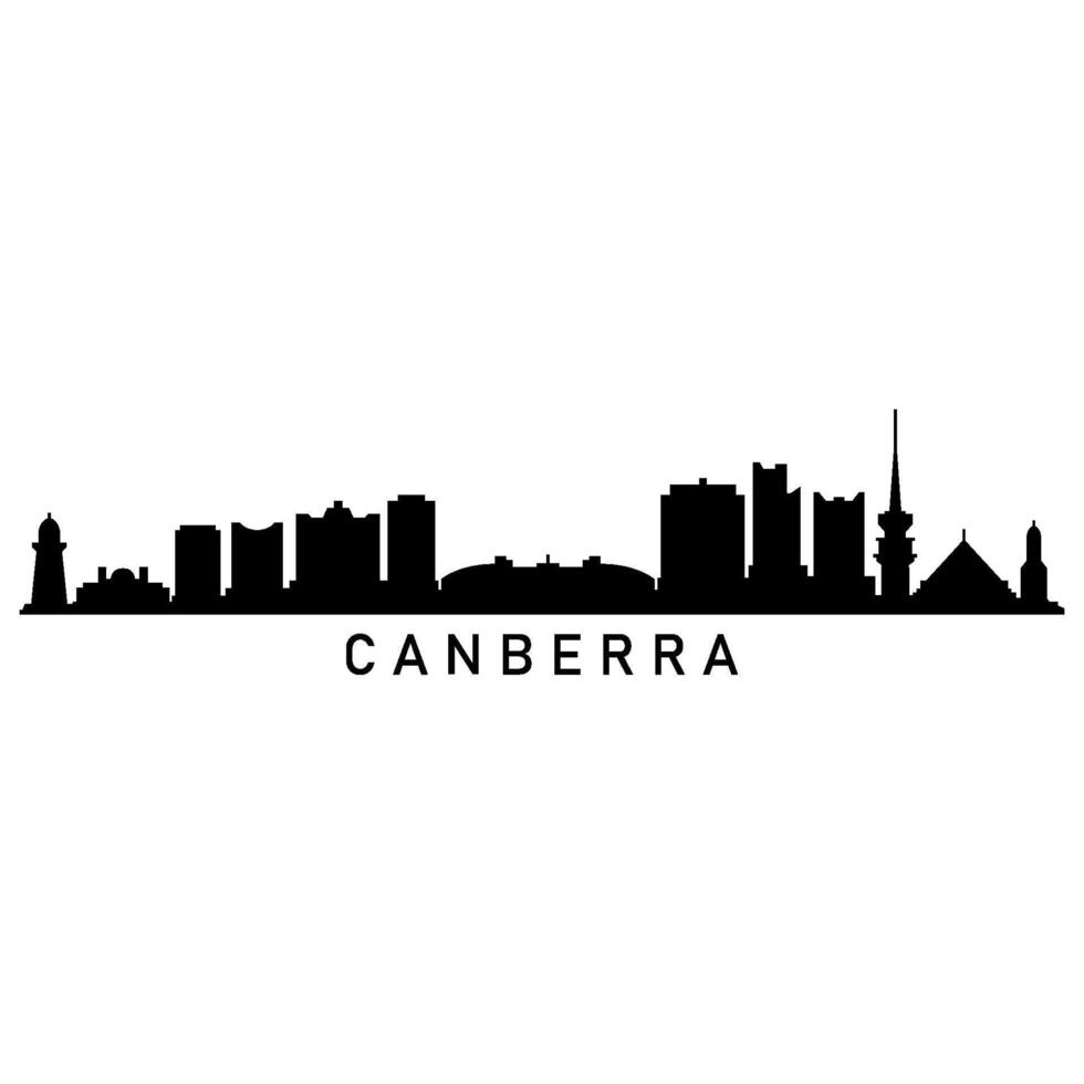 Canberra ilustrado horizonte vector