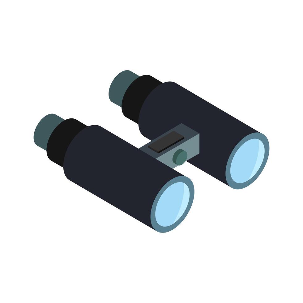 Isometric binoculars on a background vector