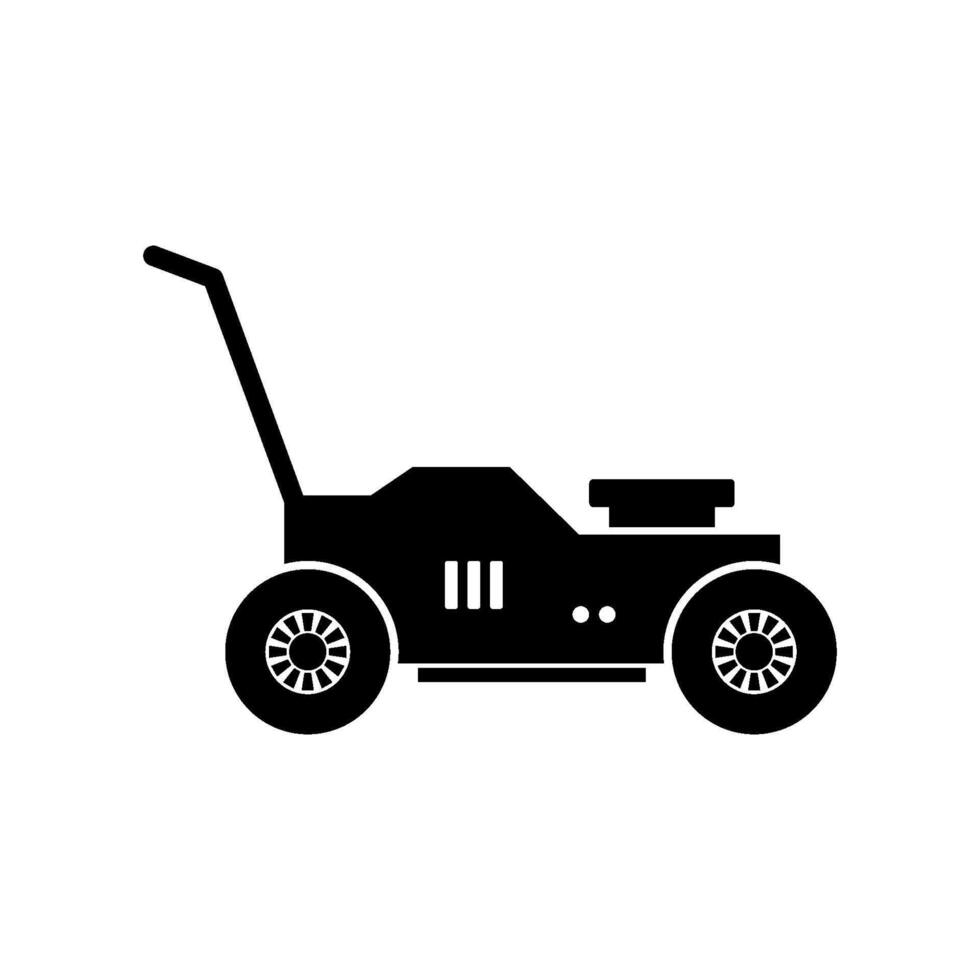 Lawnmower illustrated on white background vector