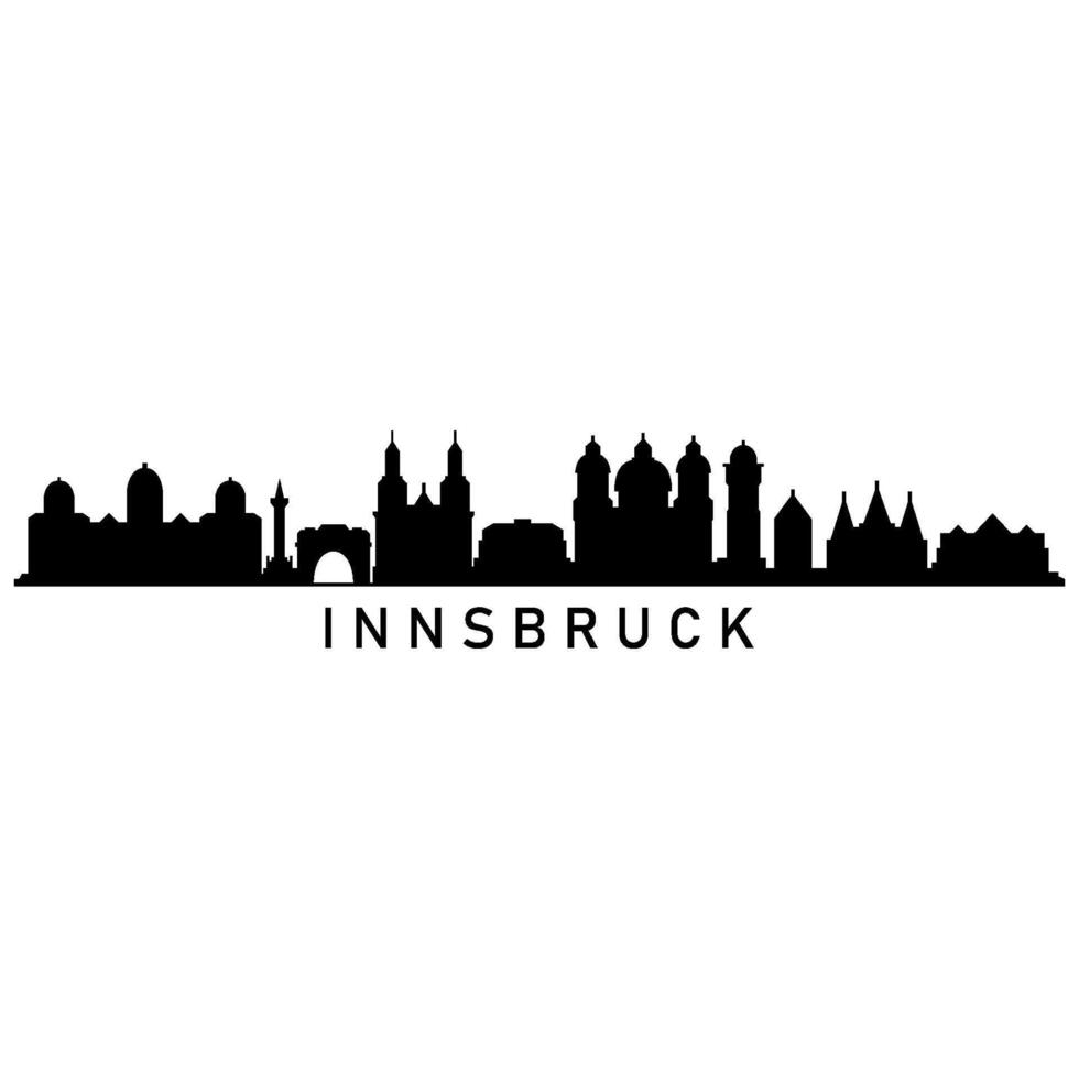 Innsbruck skyline illustrated vector