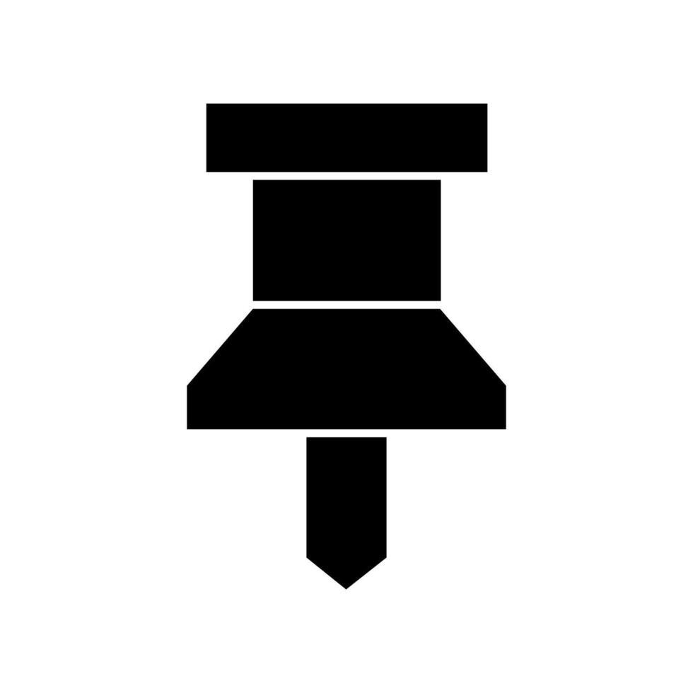 Push pin illustrated on white background vector