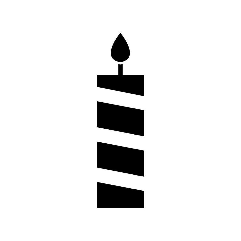 Birthday candle illustrated on white background vector