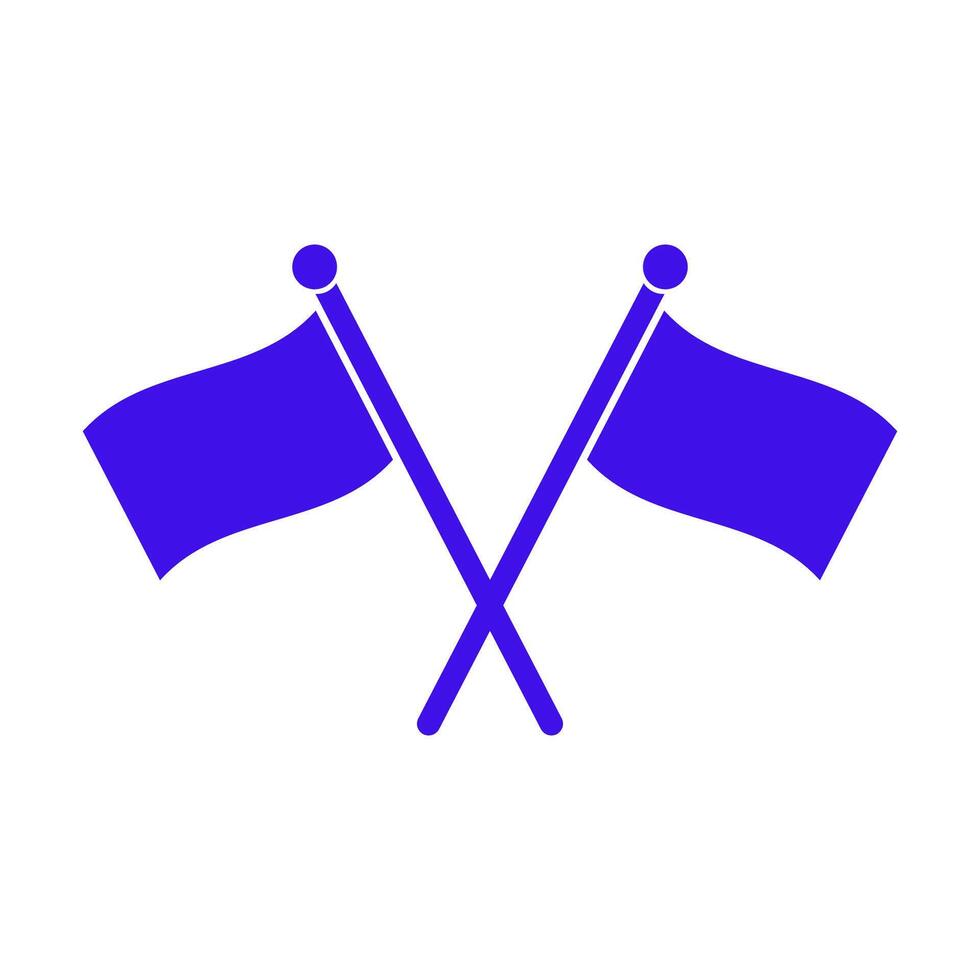Crossed color guard illustrated on white background vector