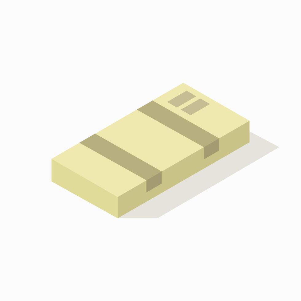 Illustrated isometric box vector