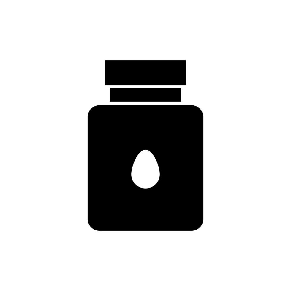 Ink bottle illustrated on white background vector