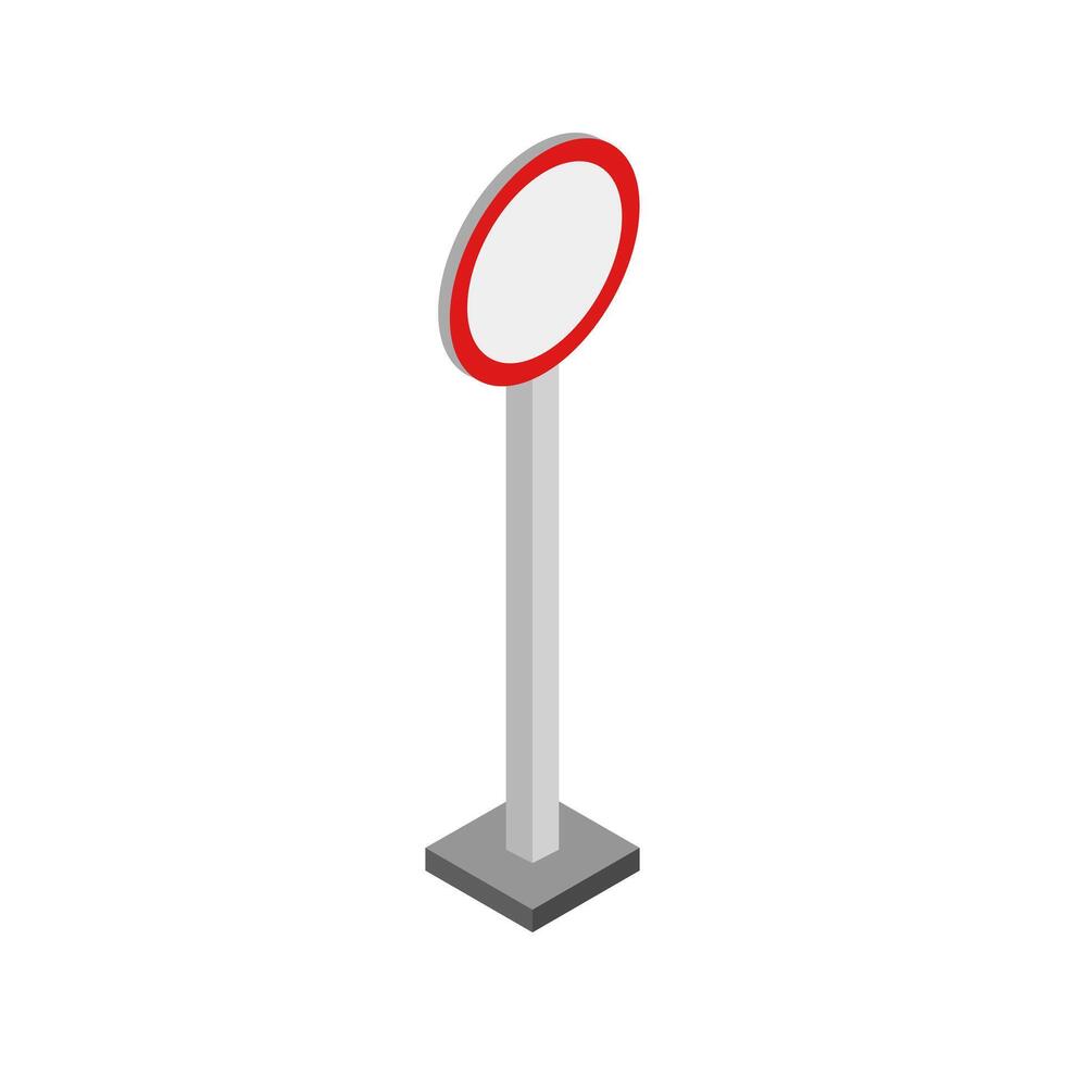 Isometric limited traffic sign on a background vector