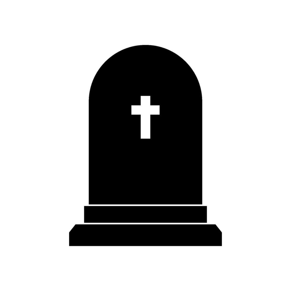 Tombstone illustrated on white background vector
